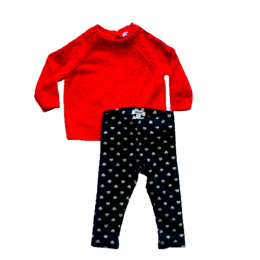 DKNY 2-piece sweater legging set kids 12M NWT